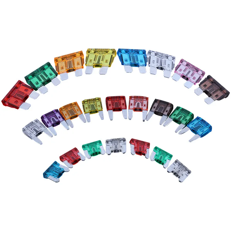 10/50/100pcs Car Fuses 3A 5A 7.5A 10A 15A 20A 25A 30A 35A 40A Amp Assortment Auto Blade Type Fuse Set Truck Auto Fuse Set