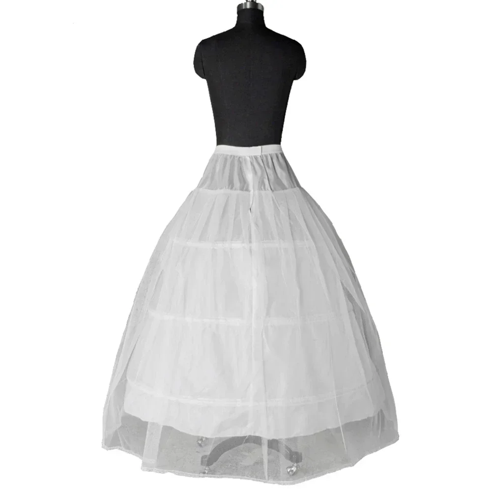 Sensual Looking Fancy Clingy  3 Hoop Ball Gown Petticoat Wedding Dress Underskirt White