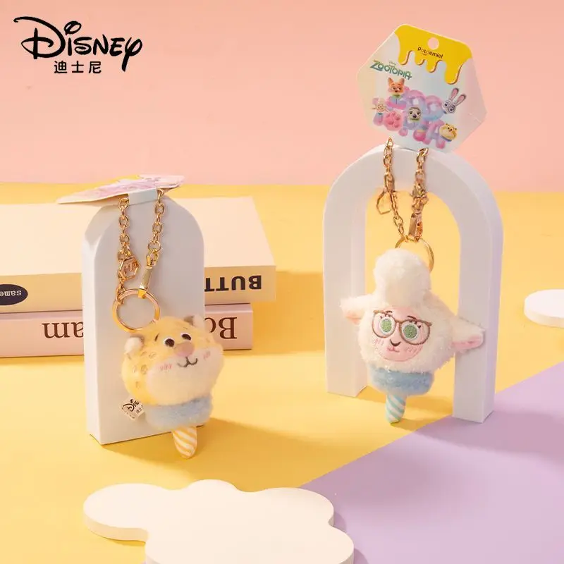 Oryginalny breloczek pluszowy Disney Zootopia Judy i Nick, breloczek pluszowy lizak, kawaii super słodki breloczek, zawieszka do torby, prezent świąteczny
