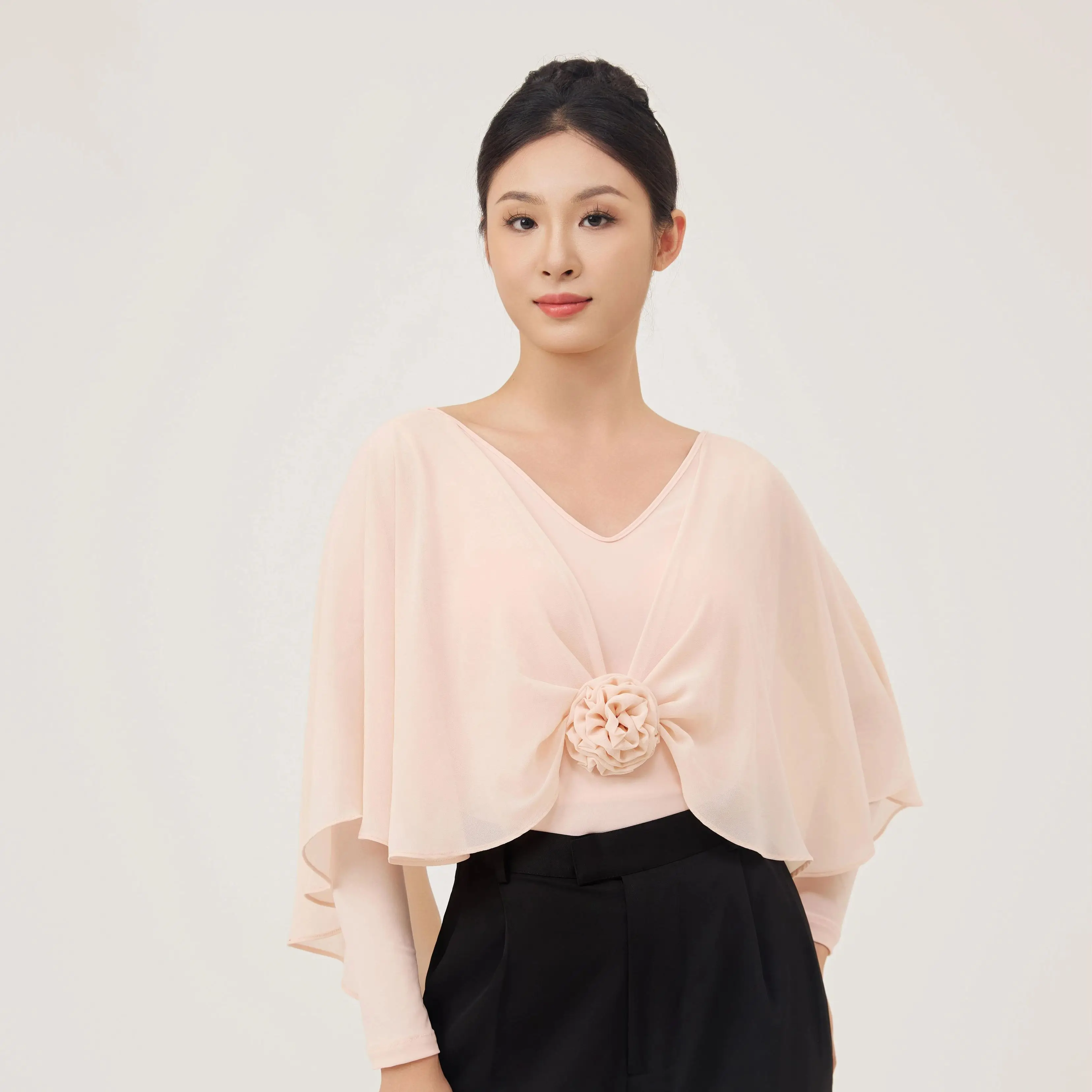 

Female Modern Dance Performance Clothes Sexy V-neck Mesh Top For Women Waltz Tango Latin Ballroom Dance Costumes Wear DN22631