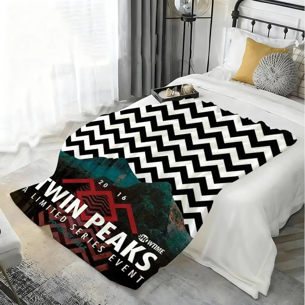 Twin Peaks Fire Walk with Me Throw Thick Flannel Blanket Lightweight Warm Cozy Skin-Friendly Throw for Sofa Bed Winter Use