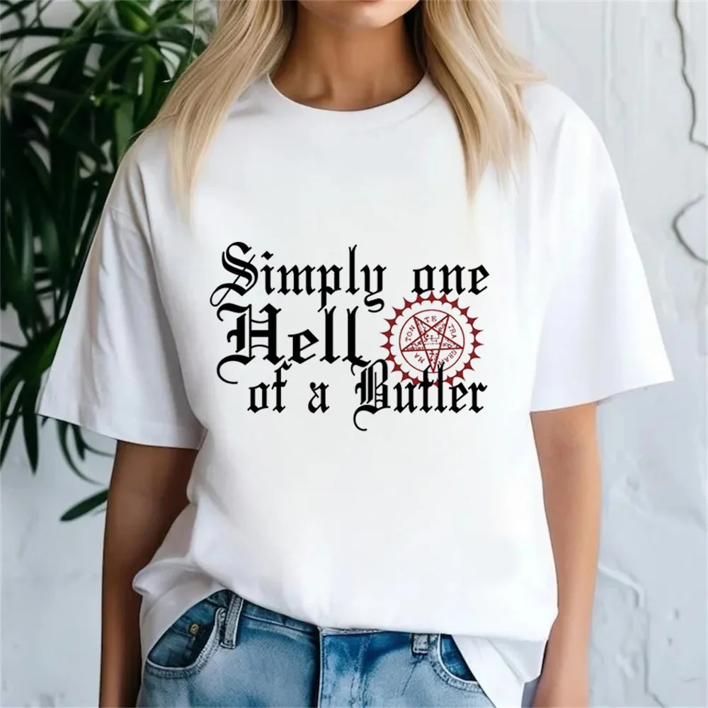 Black Butler shirt teen 80s hip hop Trendy Punk Digital women t-shirt Pop Culture Y2k Classic women