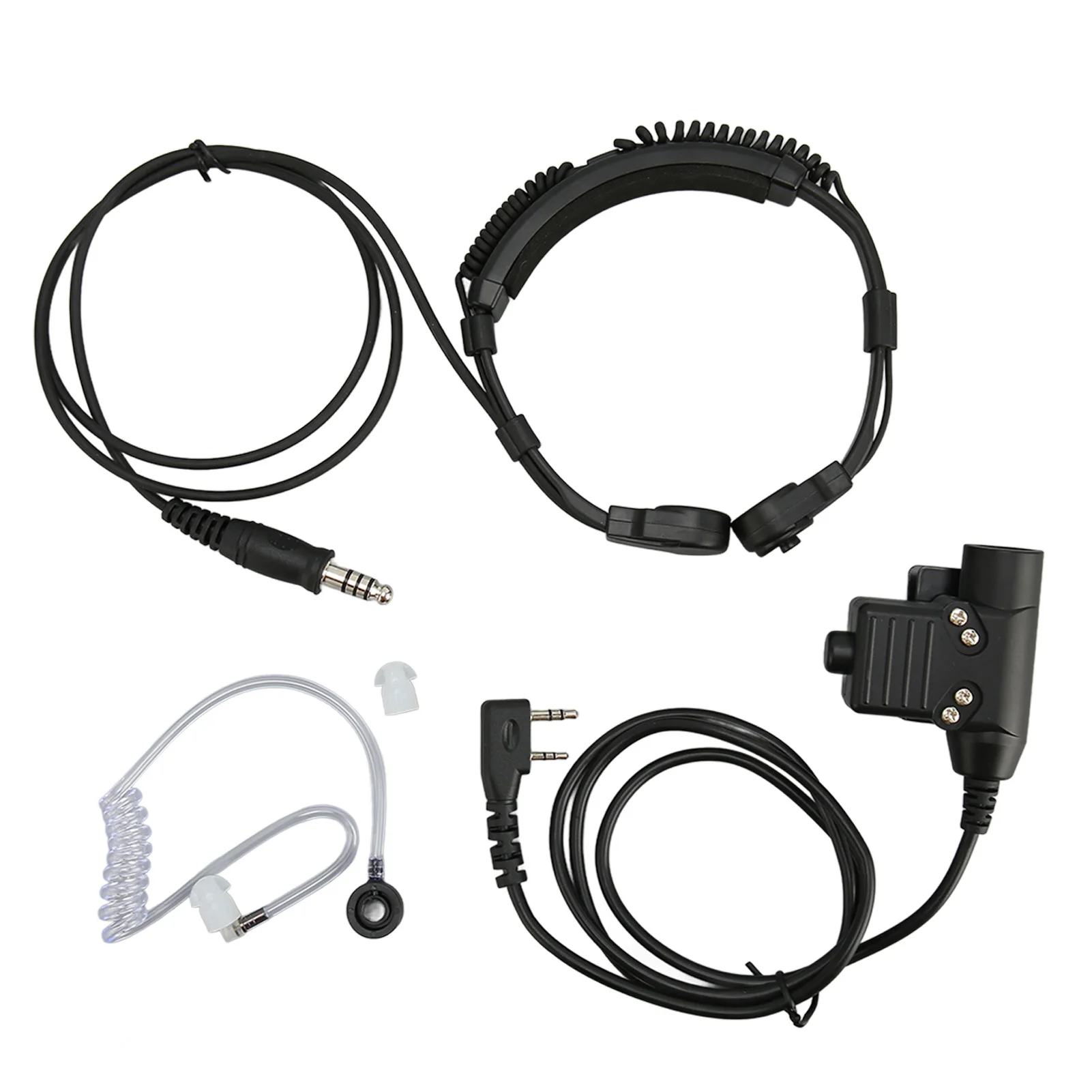 Microfoon met headset en nekband, model U94, met PTT-knop, vermindert elektronische straling, tweewegradio-oortelefoon voor TC 2100 en UV 82C.