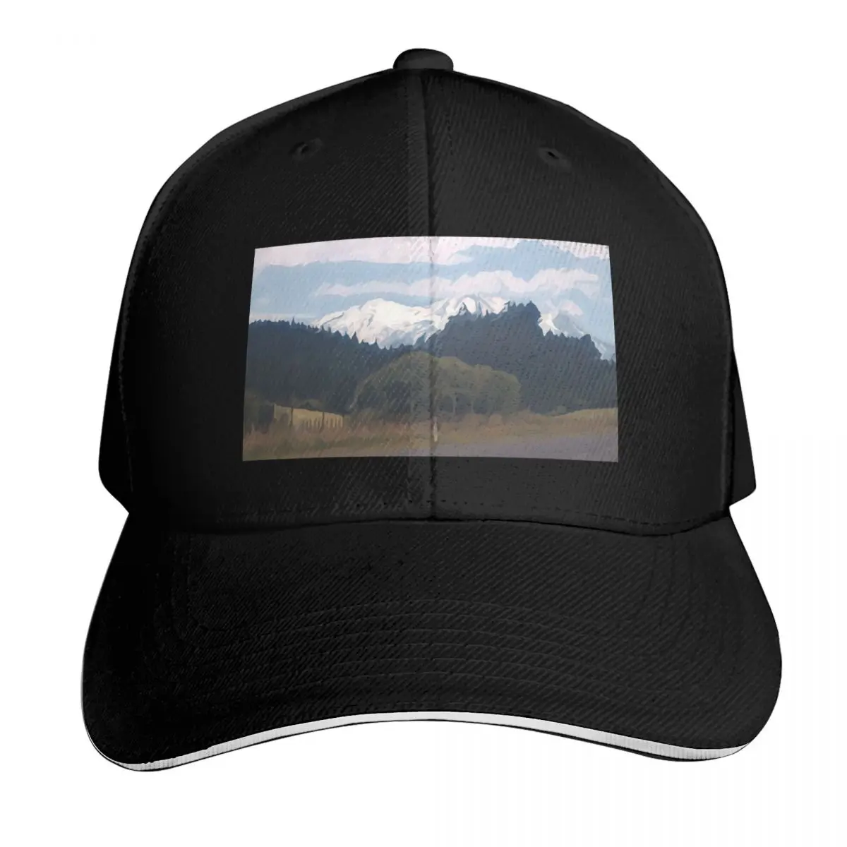 Mountain top Baseball Cap Six Panel Structured Crown Sun Protection UPF 50+ Breathable Mesh Back