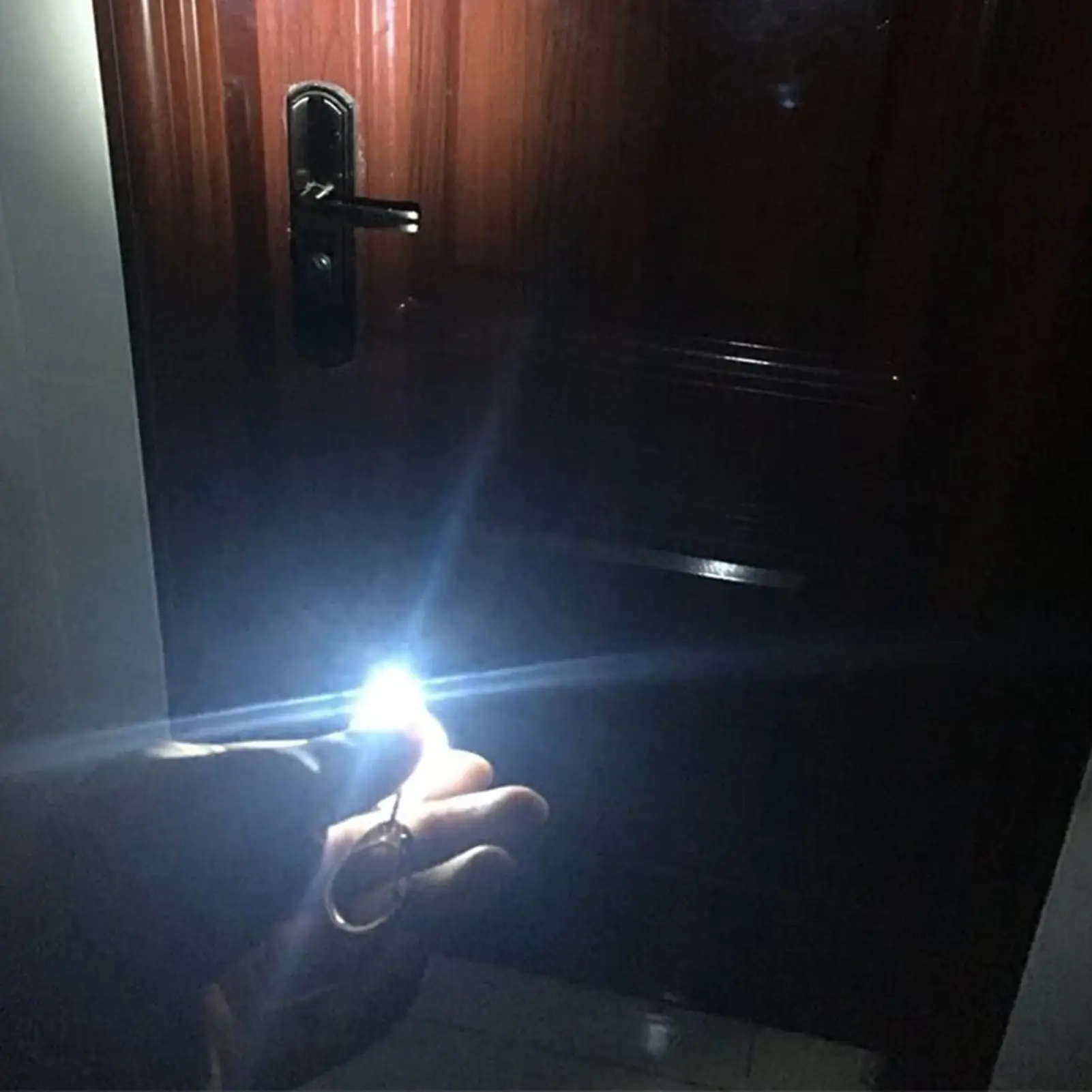 Night Light Key Chain Mini LED Light Outdoor Camping Emergency Light Keychain Portable Key Shape Fishing Hiking Light Key Rings