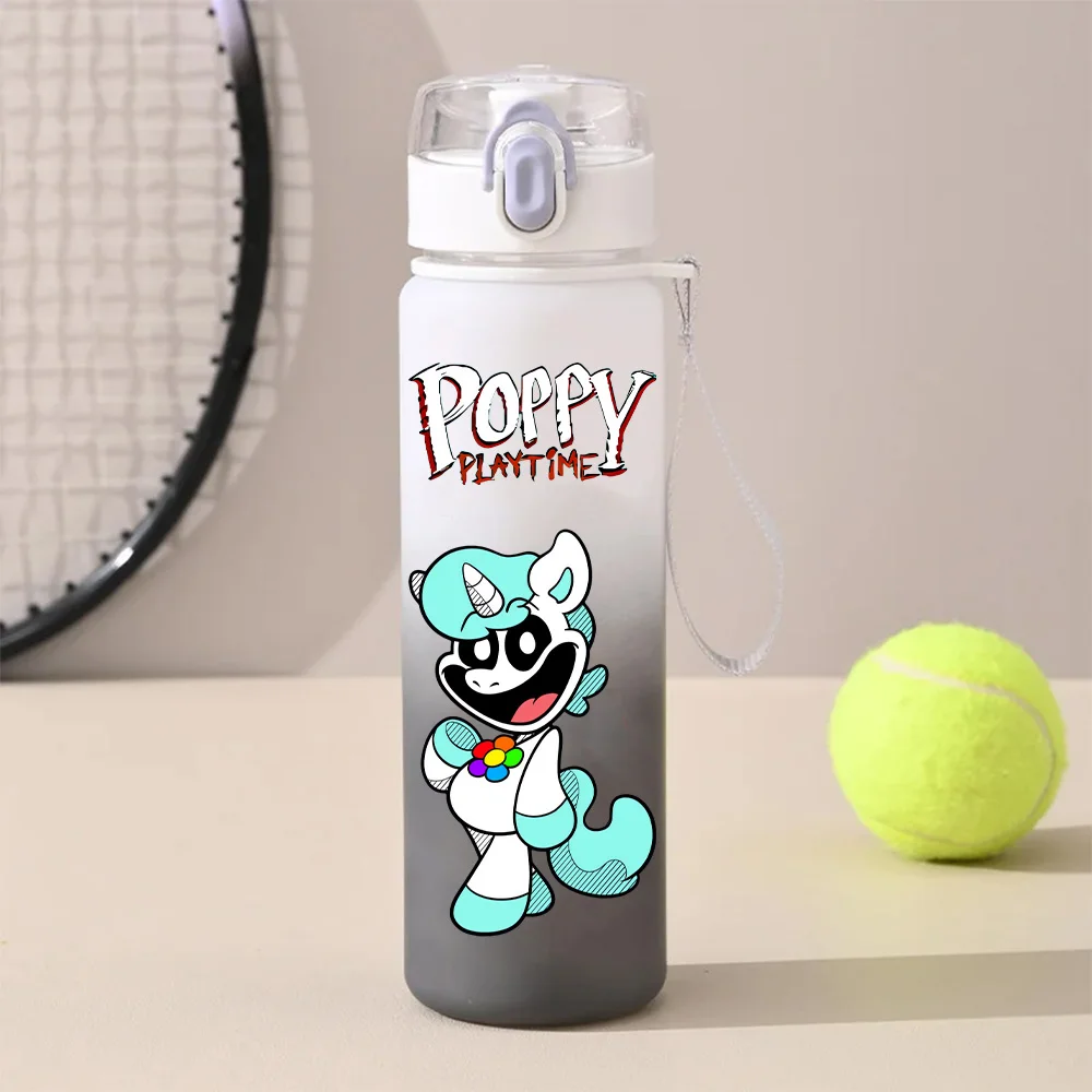 Bouteille d'eau Poppy Playtime 560 ml, couleur dégradée, sport, étudiants, portable, plastique, dessin animé, grande capacité, gobelet à eau