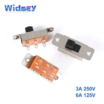 5pcs 6-pin 3rd Gear สลับสวิทช์ 3A 250V 6A 125V ยืนสวิทช์ SS-23E29 ขนาดใหญ่เครื่องใช้ในครัวเรือน 2P3T AC Terminal