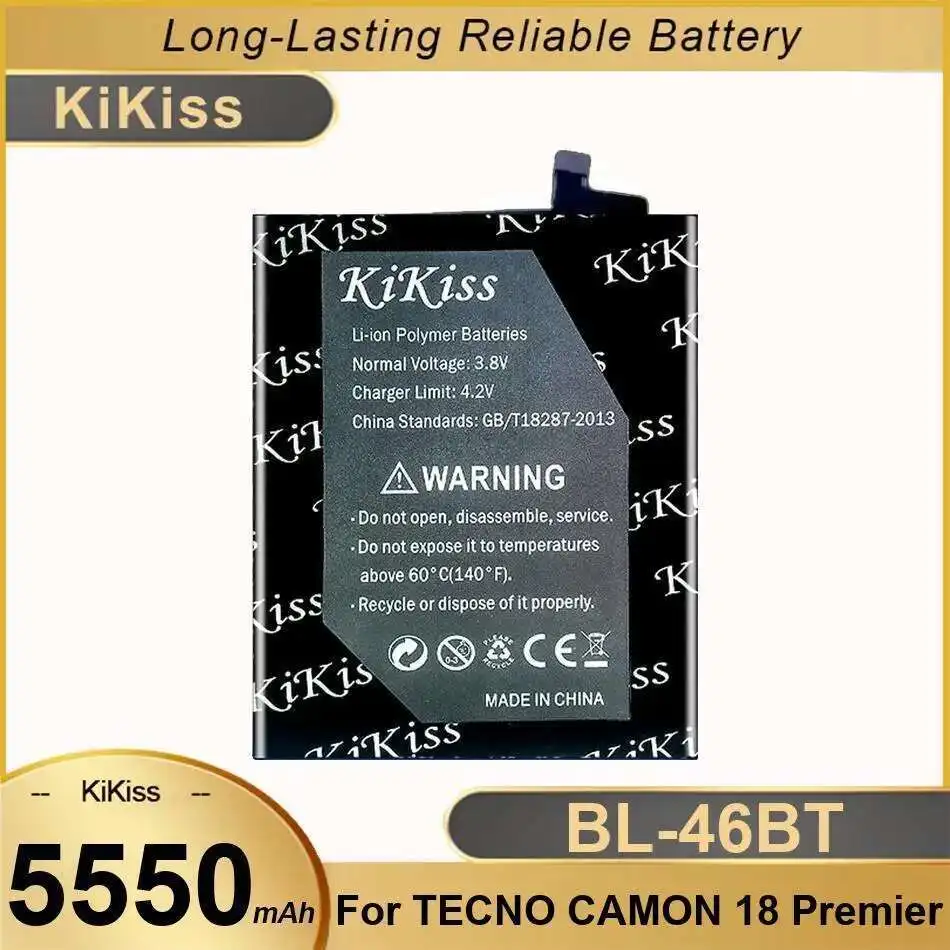 

5550Mah For Tecno Camon 18 Premier Mobile Phone Battery Stable Fast Charging BL-46BT
