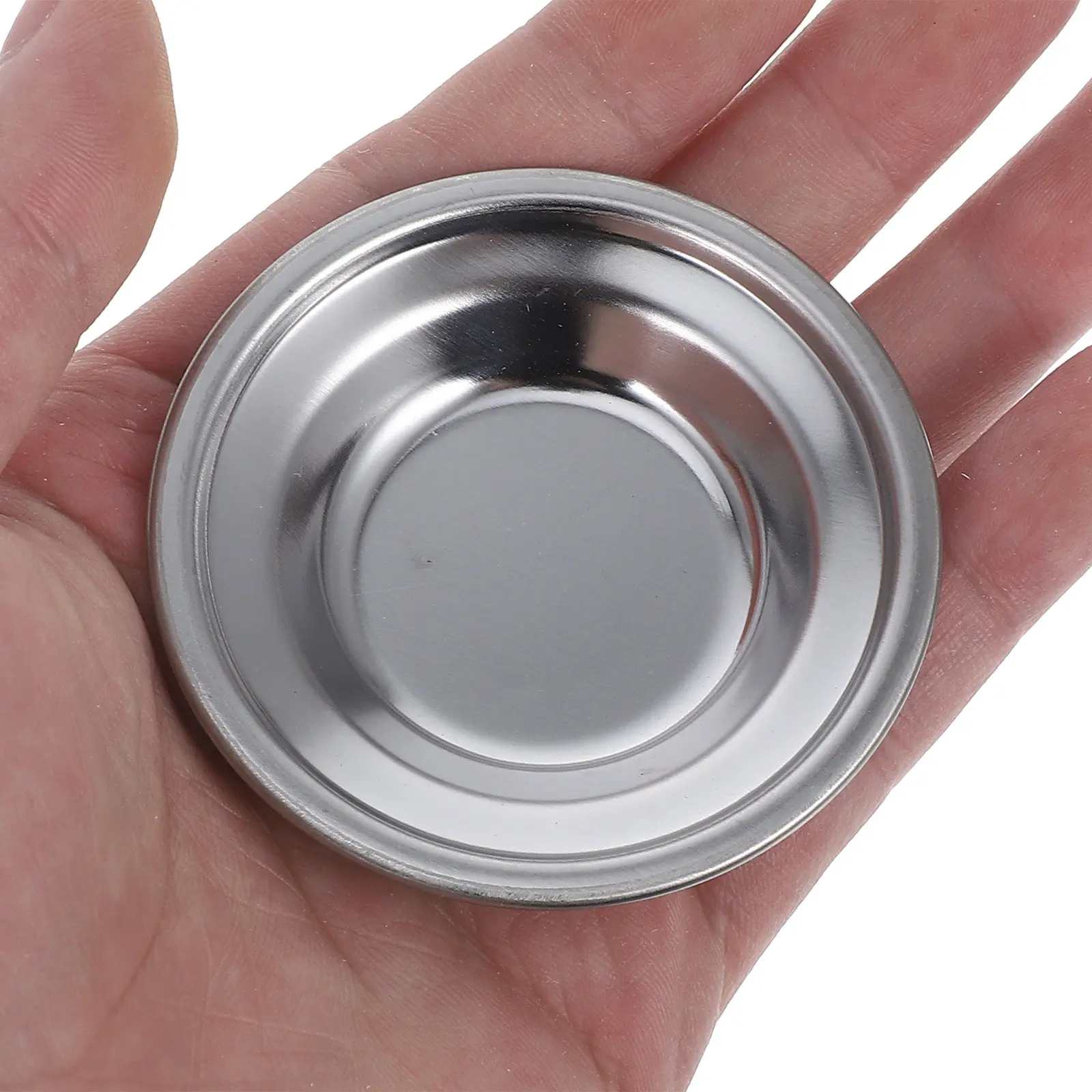 Metal Tea Bag Plate Round Organizer Household Coaster Tray for Used Tea Bags Table Storage Teabag Holder Dish Metal Saucers