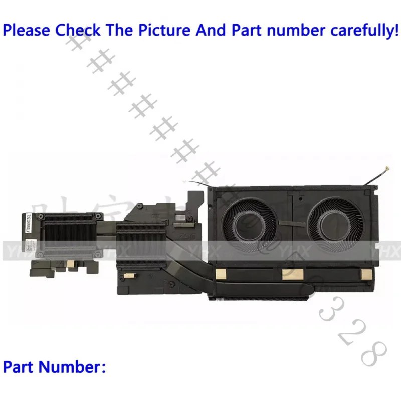 SS+Brand New CPU GPU Cooling Fan Heatsink Assembly 0YD4XD For Dell Precision M7780 Laptop Thermal Radiator Replacement Spare Par