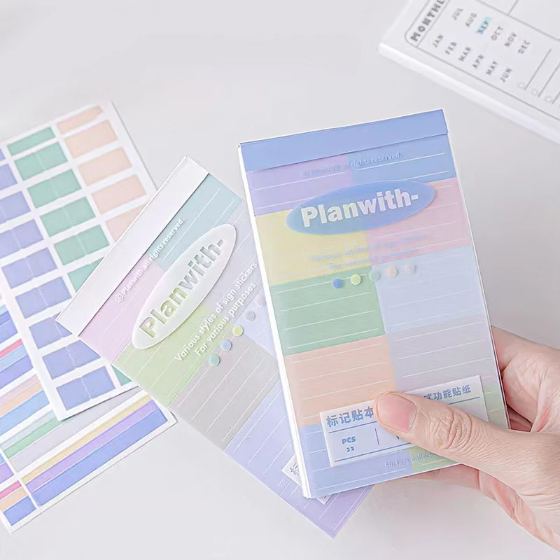 Etiqueta adhesiva multifuncional para llaves de aprendizaje, etiqueta de índice de clasificación, pegatina práctica, 1 ud.