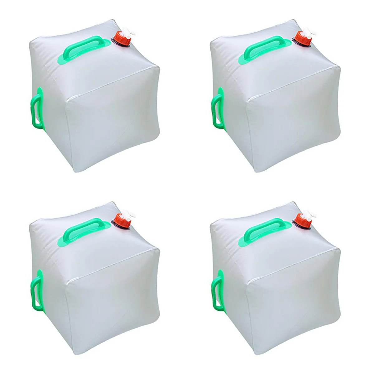 

4 Pack Water Container 20L Carrier Bag Portable Cube Outdoor Storage Bottle Jug Kettle