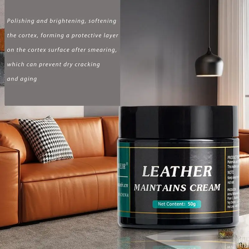 Leather Care Cream Natural Leather Conditioner Furniture Car Seat Shoes Boots Bag Refurbishing Agent Leather Recolour Balm