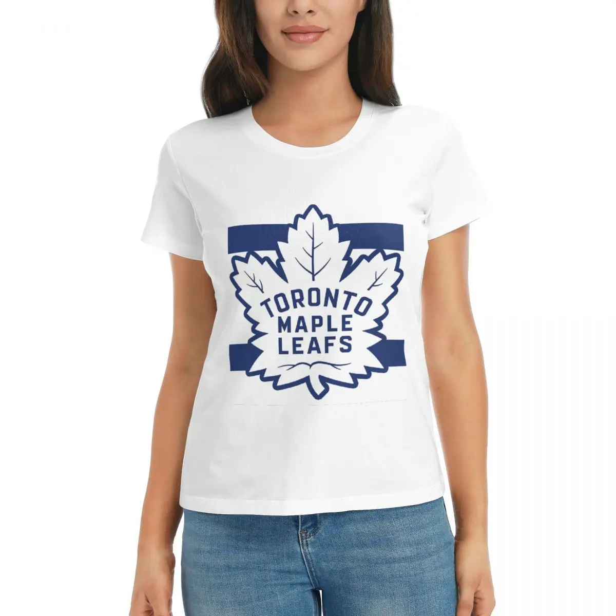 

Женская футболка Icon Maple Leafs Toronto, летние футболки с короткими рукавами, хлопковые футболки с круглым вырезом, одежда, топы, уличная одежда