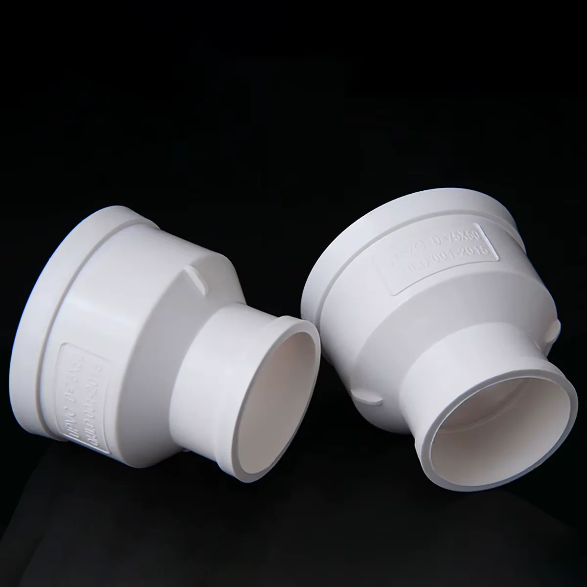  White PVC Reducing Straight Connector Inner Dia 50 75 110 160 200 250 315 400mm Drain Pipe Adapter Drainage Fittings