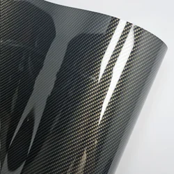 0.5/1m*1.5/3m High Glossy Black Gold 8D Carbon Fiber Car Wrap Film Sticker Car Tuning Vinyl Stickers for Motorcycle Cover Decals