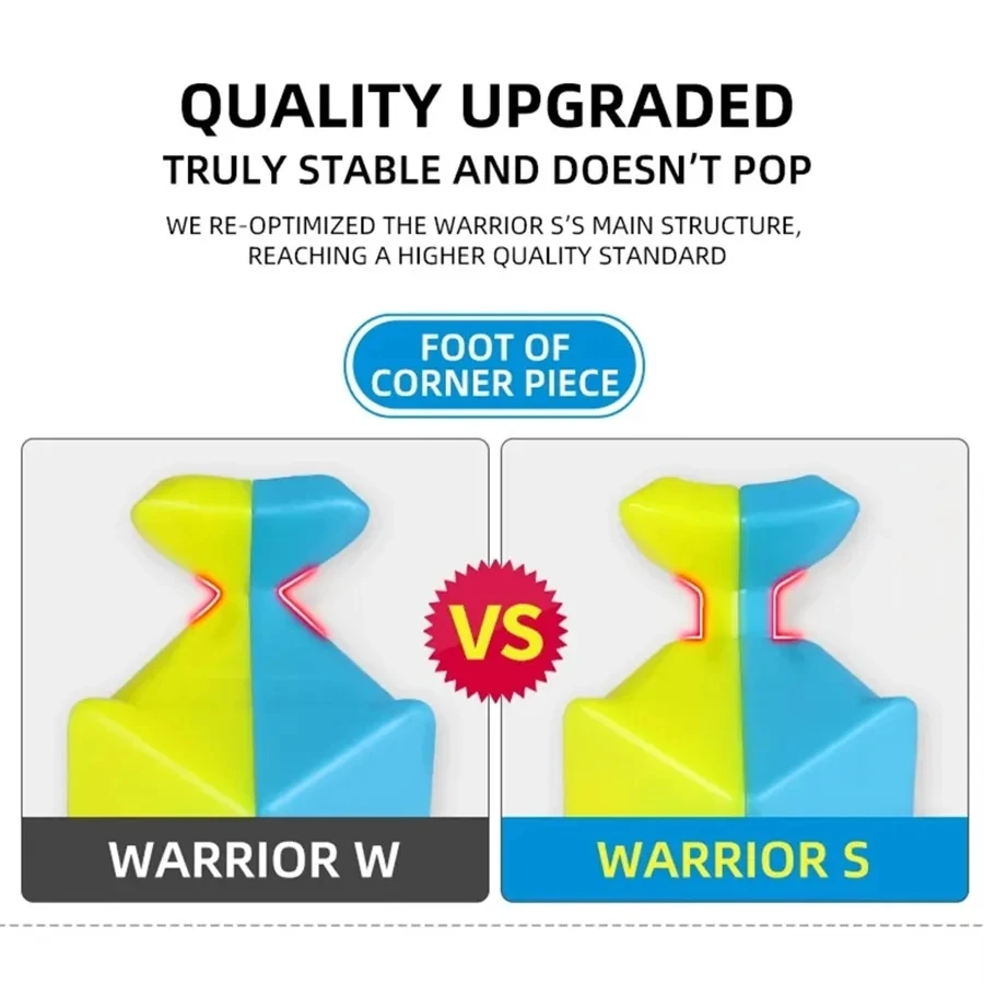 QiYi Speedcube Warrior S 3x3 Magic Cube Bez naklejek Profesjonalne puzzle 3x3 Speed Puzzle 3×3 dla dzieci Cubo Magico do gier