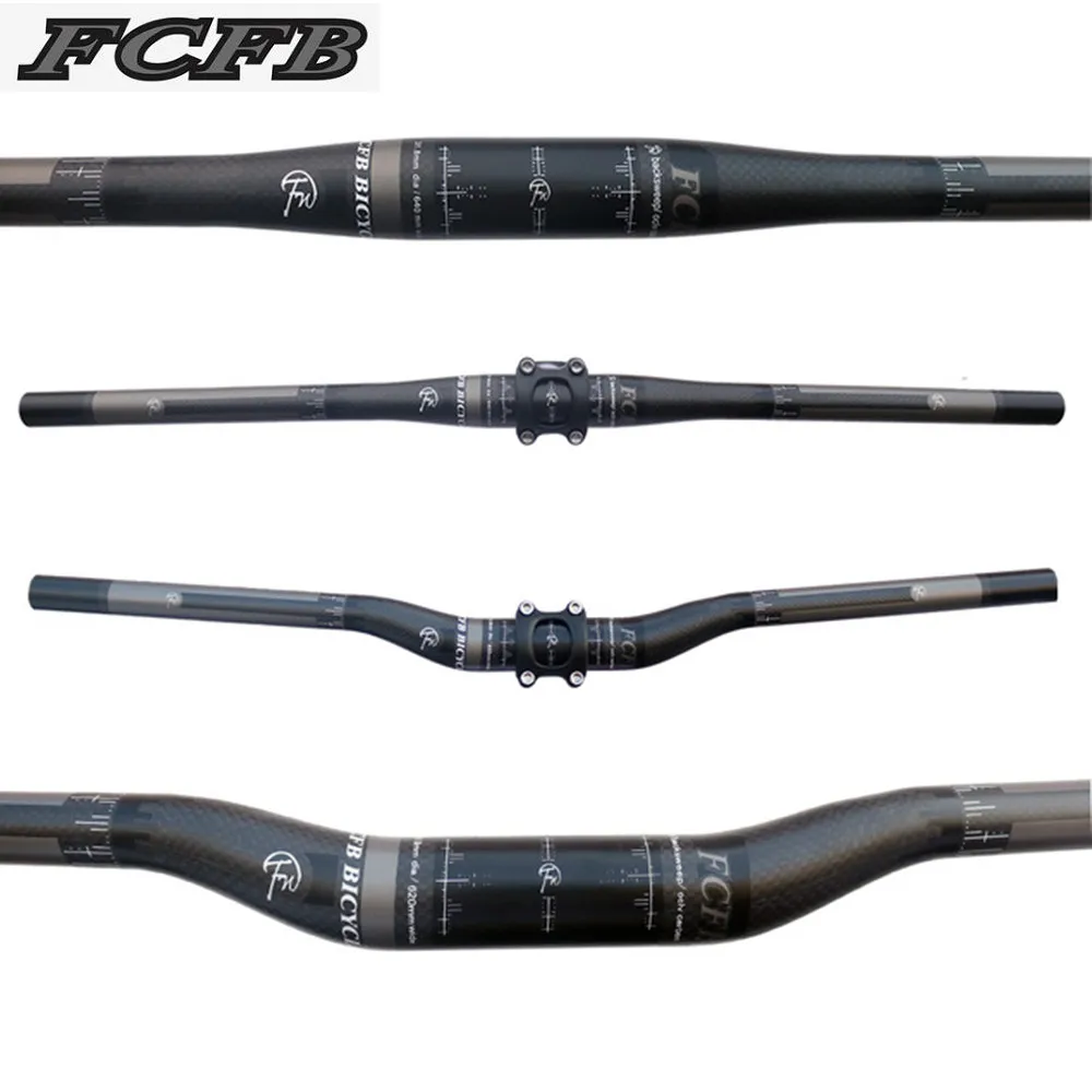 FCFB 2018  Carbon MTB Handlebar Flat Or Rise Handlebar 31.8*580/600/620/640/660/680/700/720/740/760mm matte bike parts