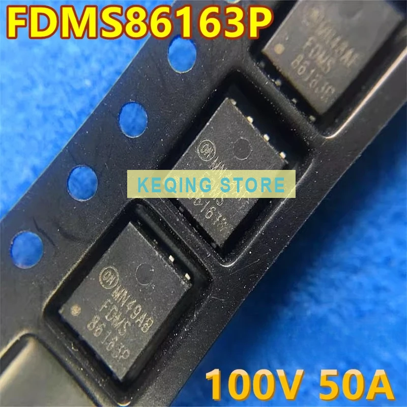 10PCS Used+Not NEW+Send after Measure FDMS86163P Screen Printing FDMS P-Channel 100V 50A MOS FET IC TDFN-8