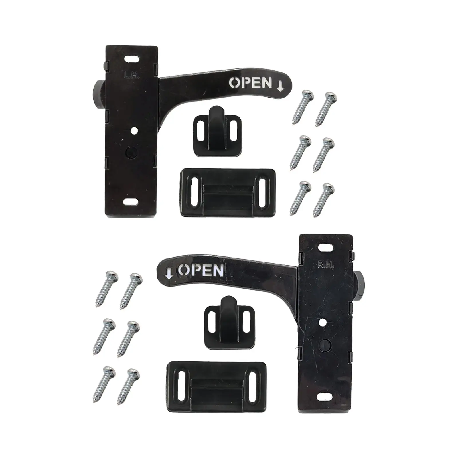 Kit de pestillo de puerta de pantalla RV, herrajes para puerta de entrada, manija derecha/izquierda, fácil de usar