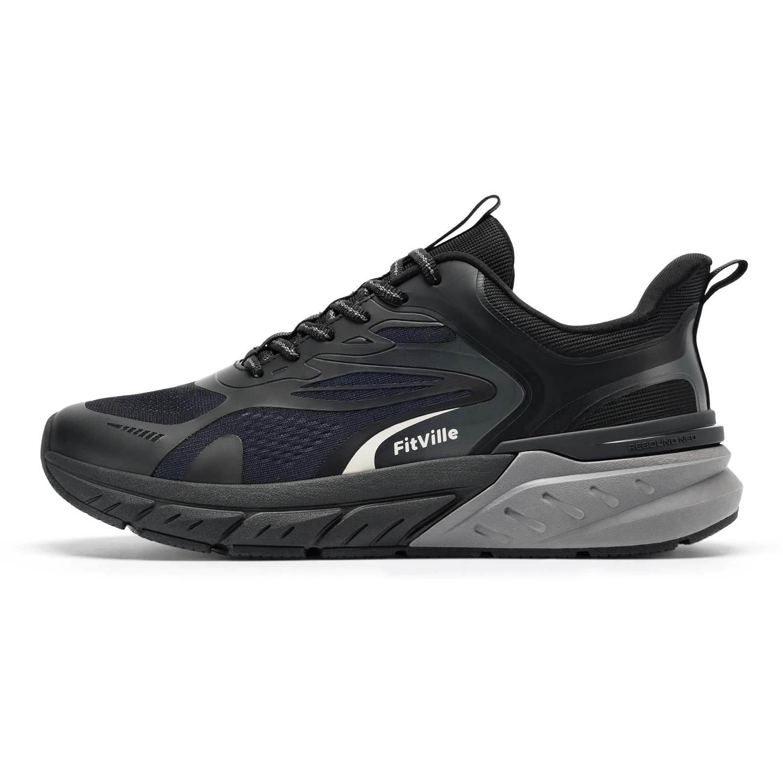 Fittington Walking Shoes For Men Wide Toe Box Sports Sneakers Non Slip Cushioning Soft Insole Breathable Tenis Running Shoes