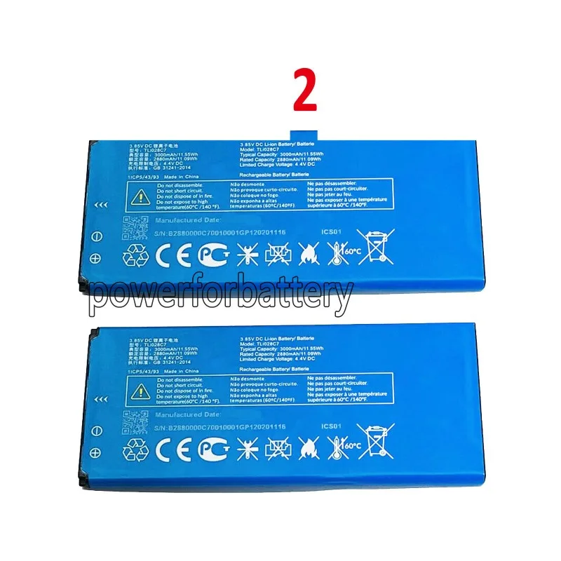 

2-Piece new 3000mAh replacement battery TLi028C7 is suitable for every 1A 1B (2020) mobile phone
