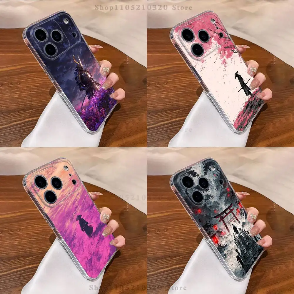 

Japan S-Samurai Phone Case For iPhone 17,16,15,14,13,12,11 Pro,Max,Plus,XR,Mini,E Clear Full-coverage Soft Cover