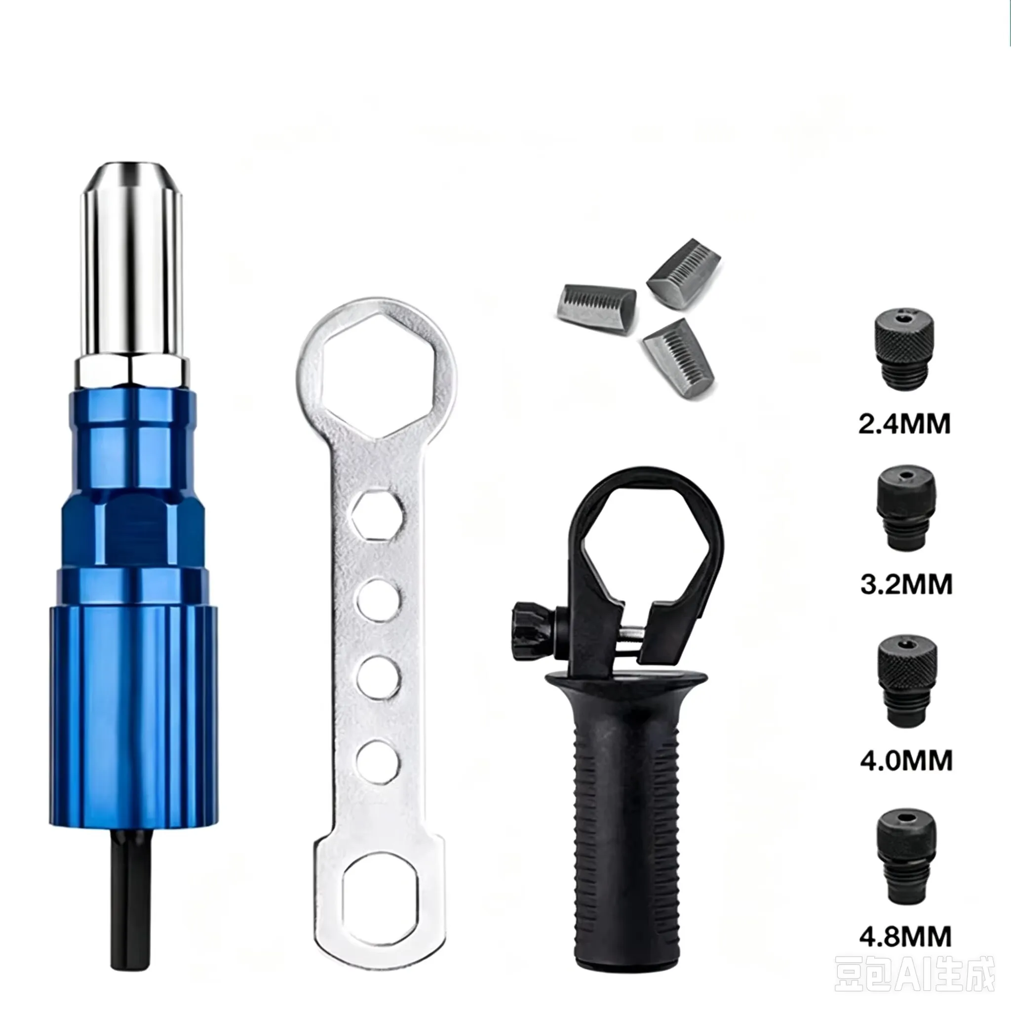 Electric Rivet Gun 2.4mm-4.8mm Portable Rivet Nut Gun Drill Adapter Home Plug-in Riveting Tool Wireless Rivet Nail Bit Tools Kit