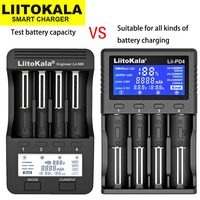 LiitoKala Lii-PD4 Lii-500 18650 LCD Smart Battery Charger for 18650 17500 26650 21700 AA AAA 3.7V/1.2V Lithium NiMH battery