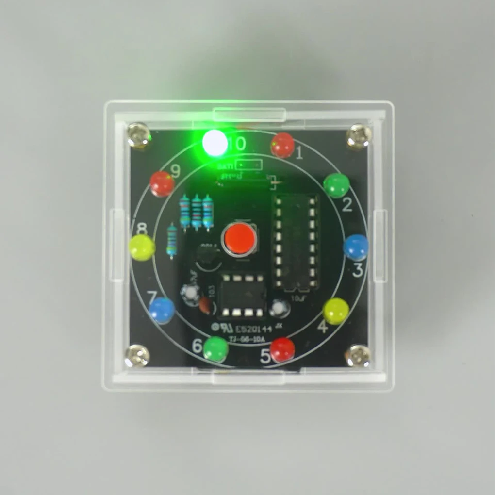 DIY LED Light Lucky Wheel Electronic Kit NE555 CD4017 3V Electronic Dice Estimation Game DIY Soldering Kit
