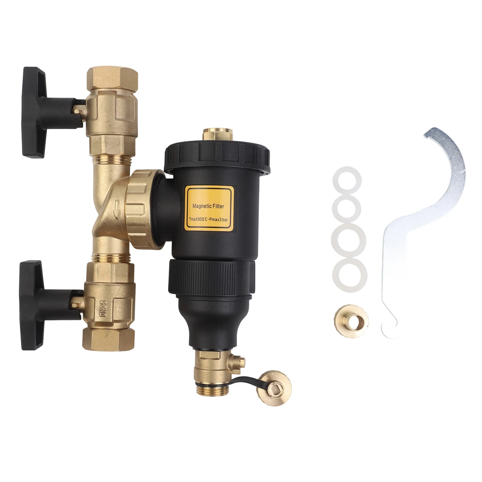 Magnetic Central Heating Water Filter DN20/DN25/DN32 Thread For Central Heating HVAC Systems Separates Sludge Scale Impurities