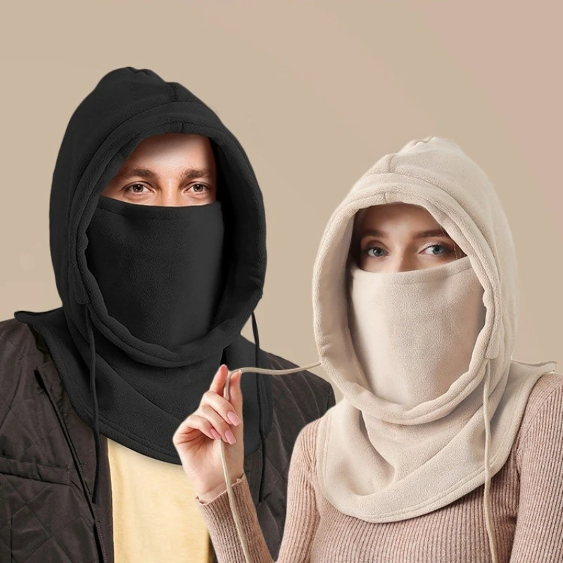 

Warm Unisex Winter Balaclava with Knit Hood Adjustable Windproof Face Cover for Motorcycle and Cold Weather Protection