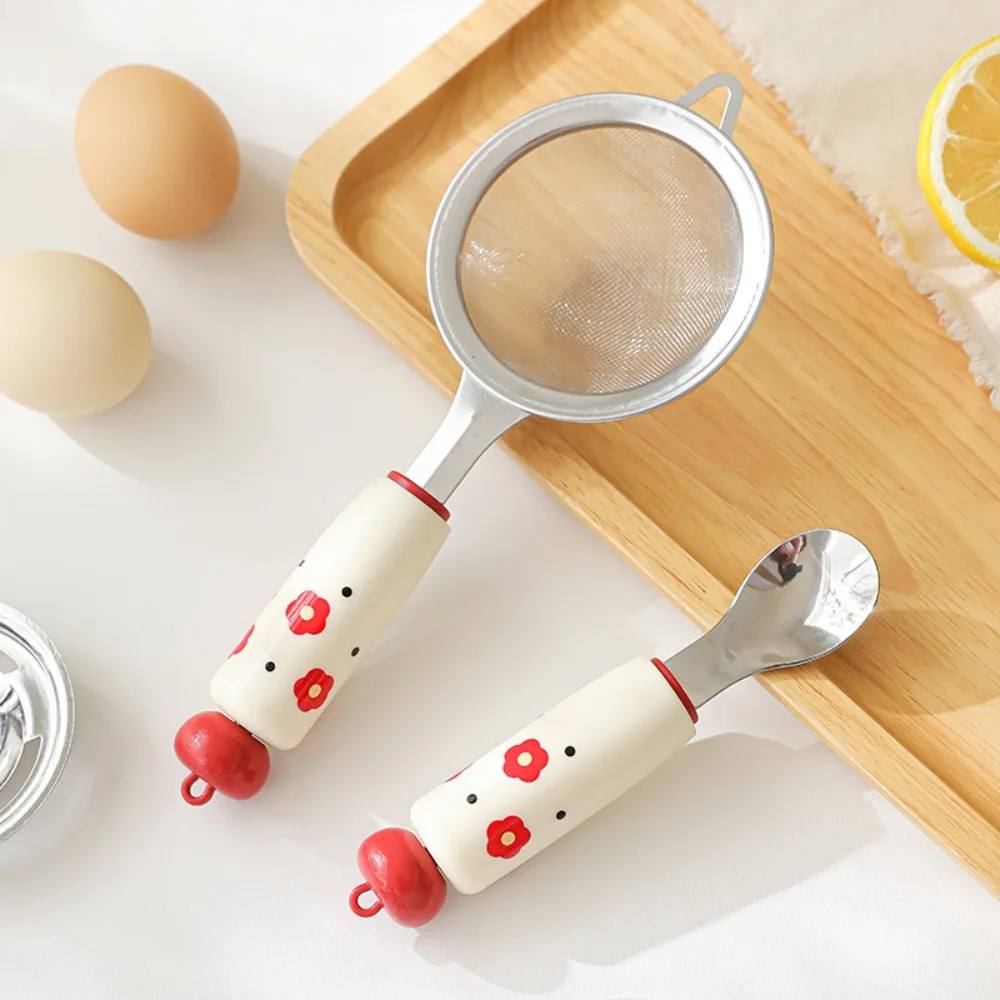 

5pcs Stainless Steel Dopamine Baking Tool Comfortable Handle Thickened Egg Beater/Separator/Spoon Rust-proof Cooking Tool Set