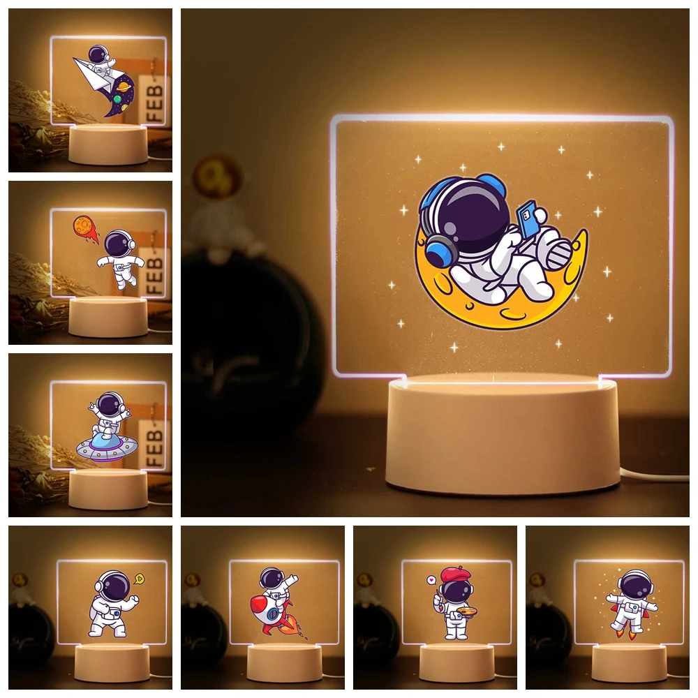 

Astronauts 3D Night light for Table Desk Decor the Kids Birthday Gift