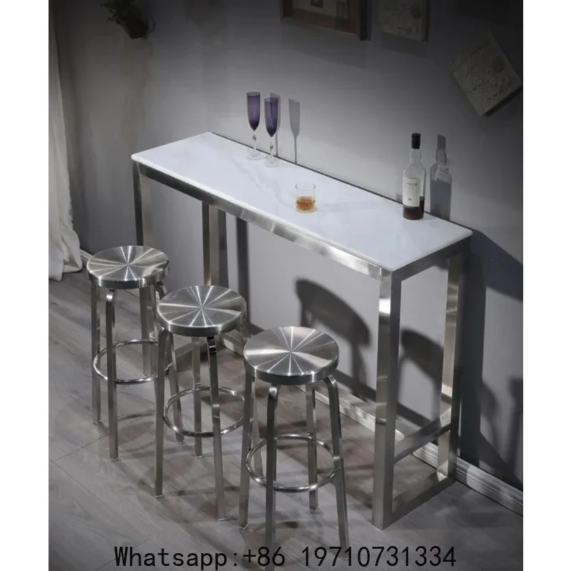 

Metal Stainless Steel Craft Bar Stool High Stool Cafe Negotiation Chairs Outdoor Bar Stools Swivel Stool Island High Stools