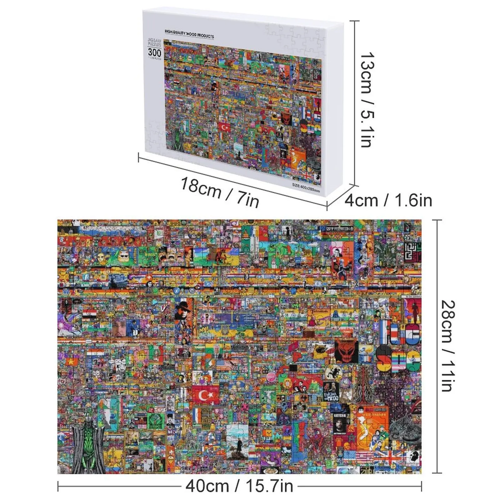 Reddit Place 2023 Merch، Reddit r/place 2023، r/place 20223، Merch، ملصق أحجية الصور المقطوعة ألعاب شخصية #5