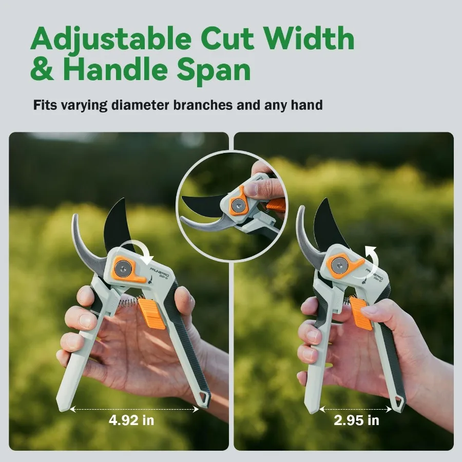 Professional Bypass Hand Pruner for Gardening with Up to 1 Inch Cut Capacity Sharp Stainless Steel Blade Garden Scissors for Tr
