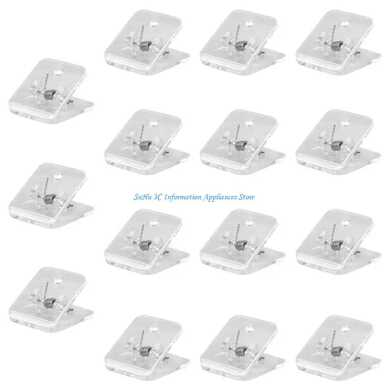  Modern Acrylic Square Clips Multipurpose Desk Stationery Photo Display Holders