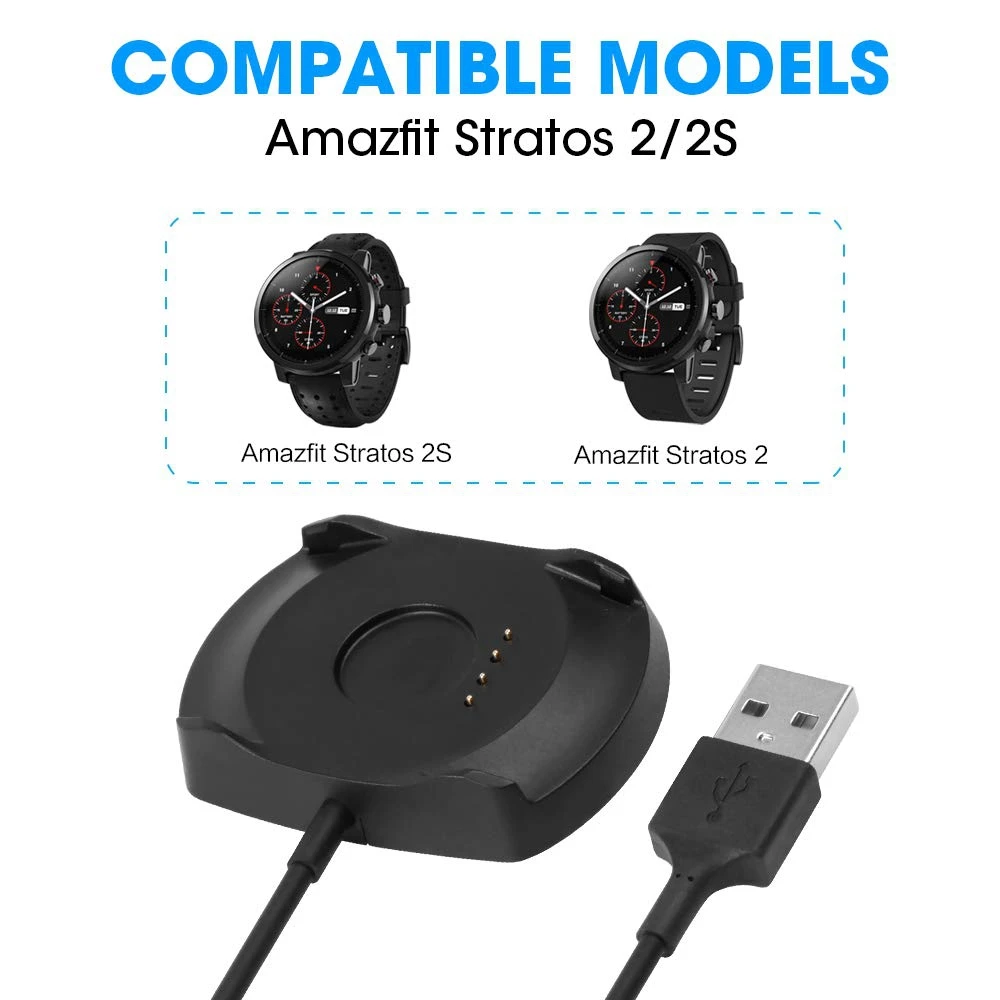 USB Charging Cable Stand Data Cord for Huami Stratos Smartwatch 2/2S Wireless Charger Dock