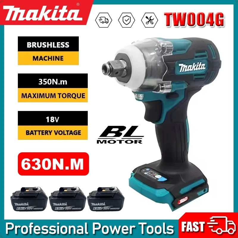 

Бесщеточный аккумуляторный шуруповерт Makita TW004G 630Нм, перезаряжаемая дрель-шуруповерт для 18-вольтовых аккумуляторных инструментов
