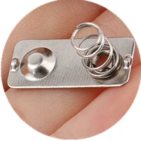 【F】20pcs/ 21x9mm - + Replacement Metal Batteries Spring Contact Plate Silver Unidirectional Slot For AAA Battery Case