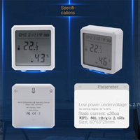 N75R-Tuya WIFI Temperature And Humidity Sensor LCD Display Sensor Smart Life App Support Alexa Google Home