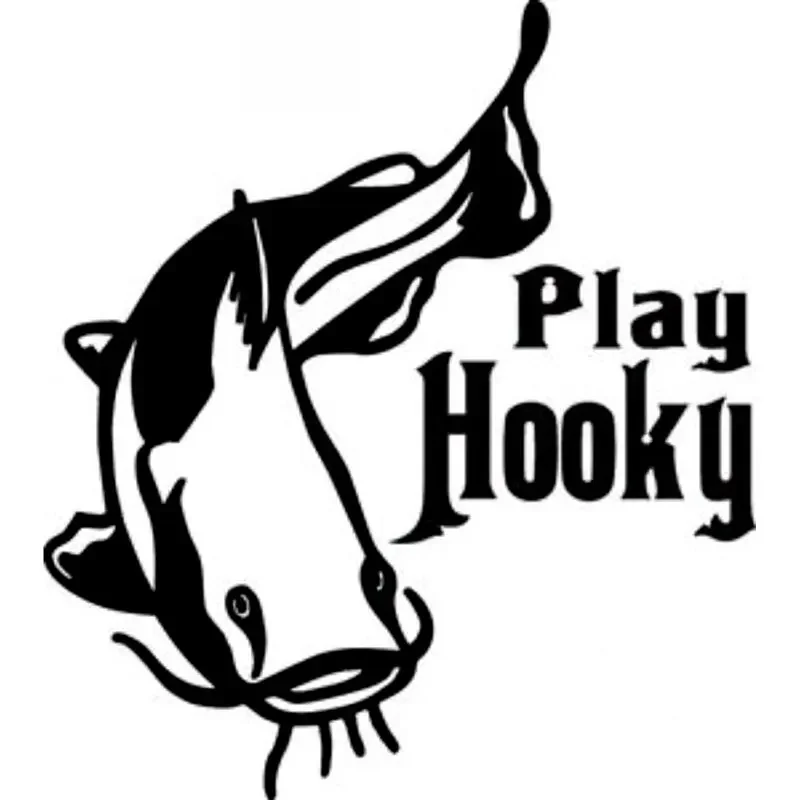 

Play Hooky Cat Fish Sticker High Quality Car Window Decoration Personality Pvc Waterproof Decal Black/white, 14cm*13cm