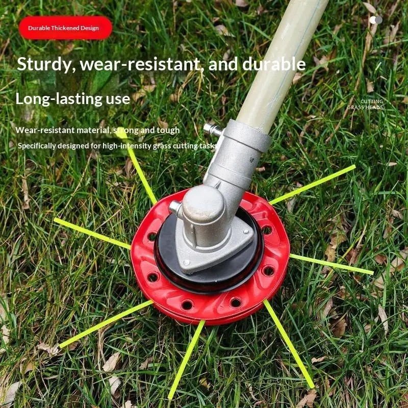 8 Holes Thickened Metal Trimmer Head Wear Resistant Nylon Line Grass Cutter Replacement Parts For Garden Lawn Weeding view 3