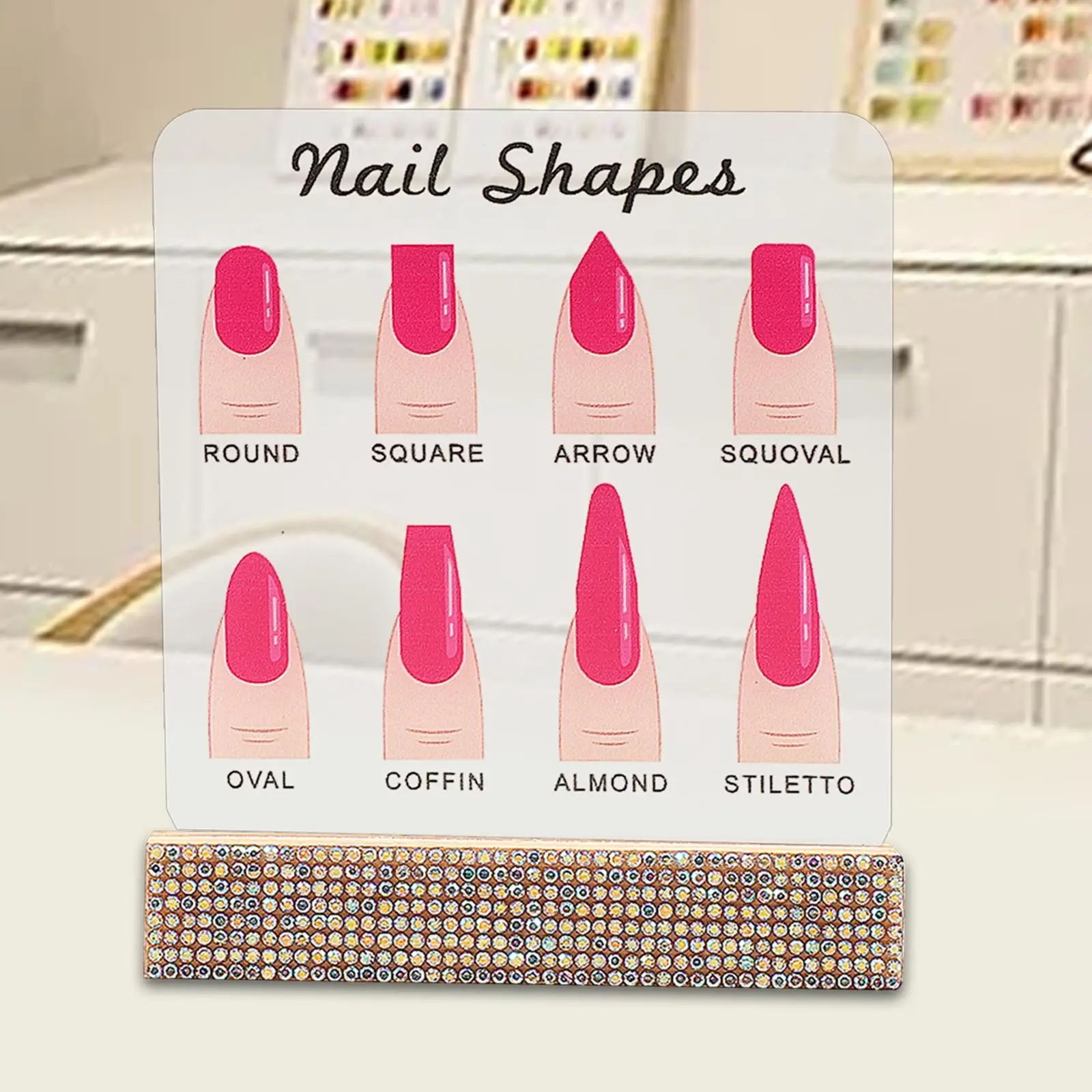 Tabellone per nail art Strumento per manicure fai-da-te 10,5x2,7x11,5 cm Cartello multifunzionale