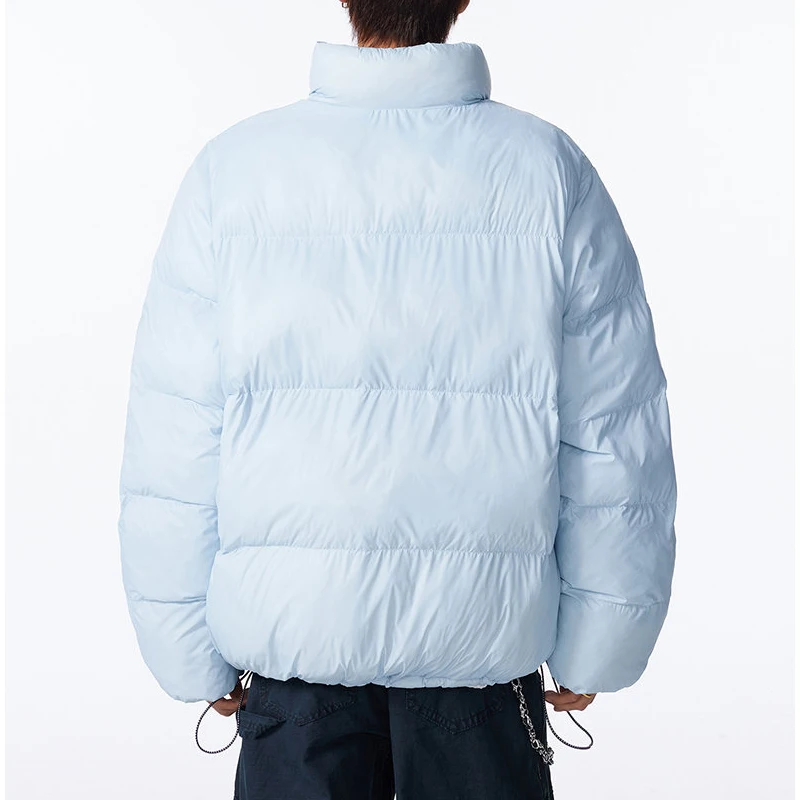 Kurtka zimowa unisex z kołnierzem stójką, ocieplana bawełną, wiatroodporna i ciepła, zestawy dla par.