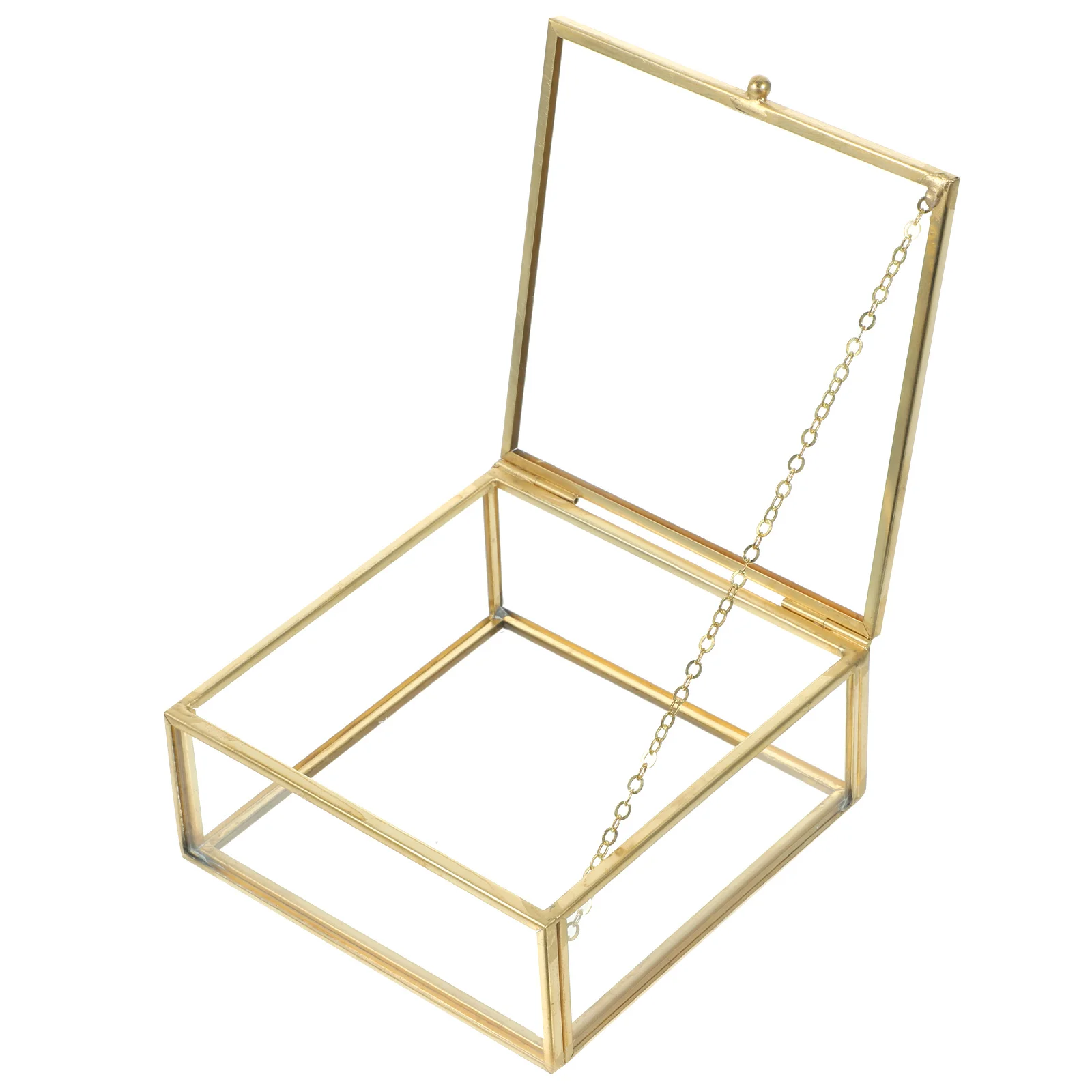 

Clear Glass Jewelry Box Organizer Retro Style Trinket Storage Container Home Decor Trinket Box with Lid Glass Cases with Lids