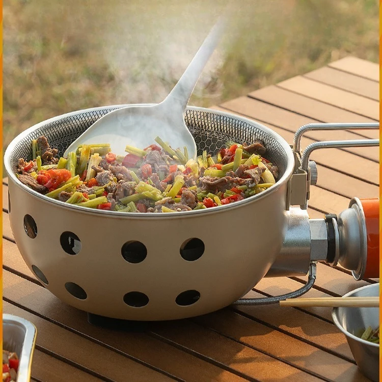 Outdoor Foldable Cassette Gas Burner All In One Pot Kit For Picnic Hiking Fishing Simple Cooking Gear