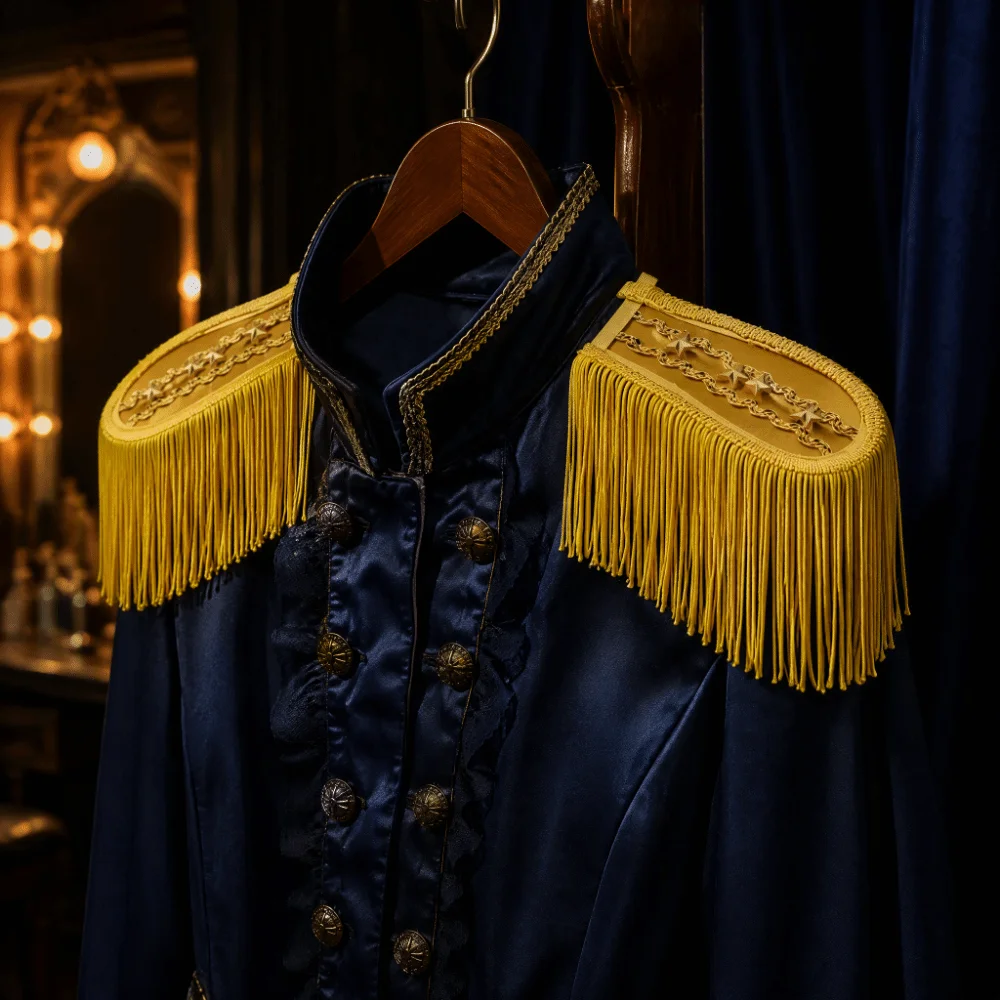 Classic Stars Tassel Epaulettes Dynamic Visual Effects Group Uniform Collocations Shoulder Board Formal Event Dress Fancy Looks