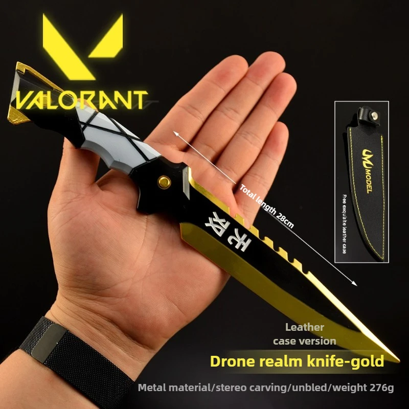 Valorant No Man's Sky couteau de poche, 30cm/11,81 pouces, édition étui, périphériques de jeu, modèles d'armes Katana, artisanat en métal, jouets d'ornement